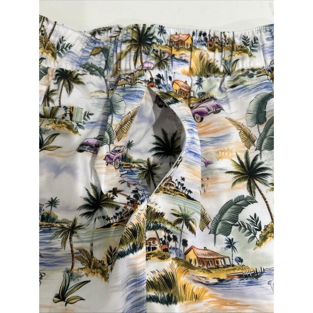Robert Graham Swim Trunks Men's L Vacation Mode Beach Tropical Paradise Sport